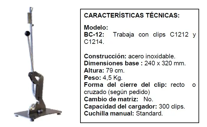 <img src="Clipadora BC - 12.jpg" alt="Clipadoras manuales">